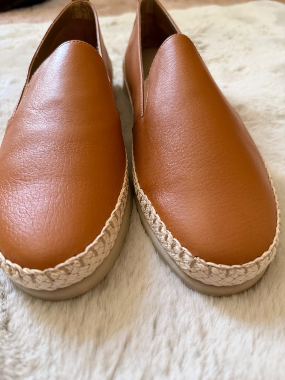 Cognac Brown leather espadrills from Flexx size 9.5 - Picture 3 of 10